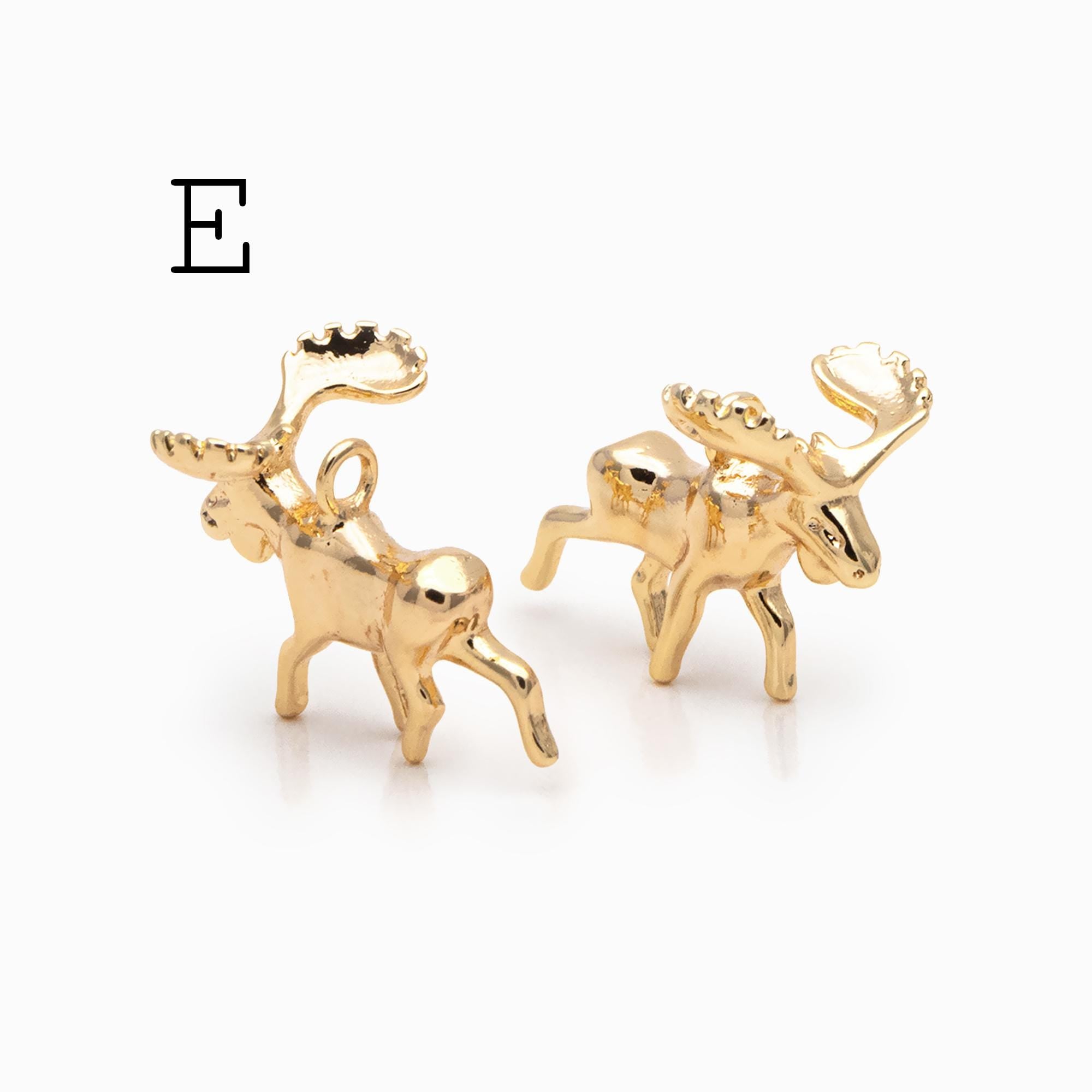 10pcs Gold Cute Animal Charm, Jewelry Making, Diy Material, Jewelry Supplies (GB-2707)